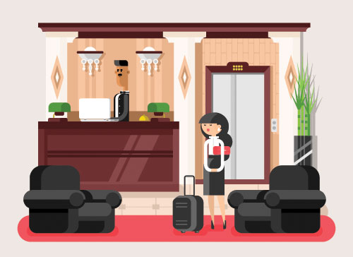 Английские слова на тему гостиница. Картинка к слову: lobby