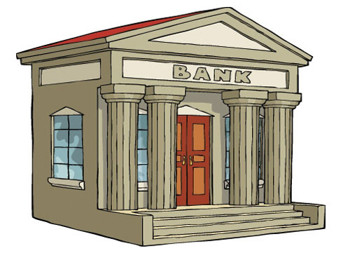 Английские слова на тему деньги. Картинка к слову: bank