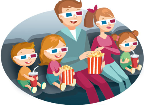 Английские слова на тему отдых и развлечения. Картинка к слову: movie