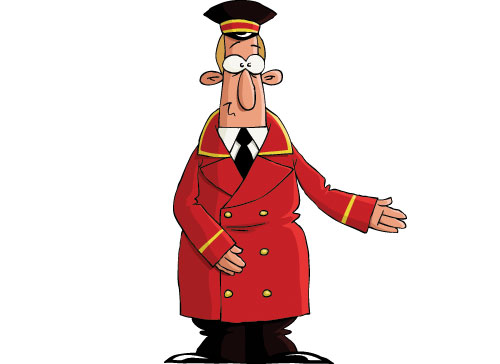 Английские слова на тему гостиница. Картинка к слову: doorman