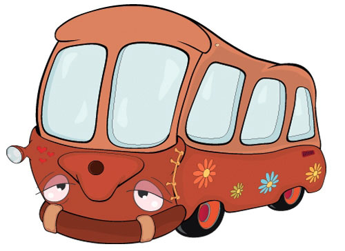 Английские слова на тему транспорт. Картинка к слову: bus