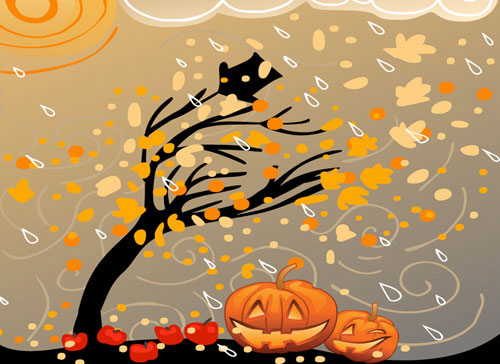 Английские слова на тему время. Картинка к слову: autumn