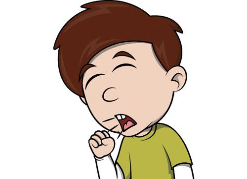 Английские слова на тему здоровье. Картинка к слову: cough