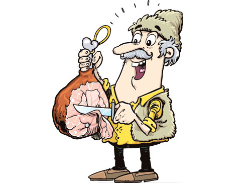 Английские слова на тему ресторан. Картинка к слову: ham