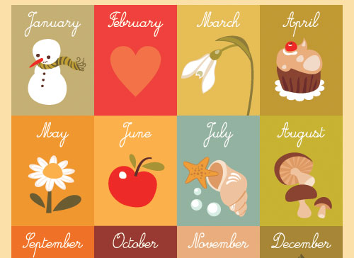 Английские слова на тему время. Картинка к слову: calendar
