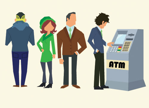 Английские слова на тему деньги. Картинка к слову: ATM