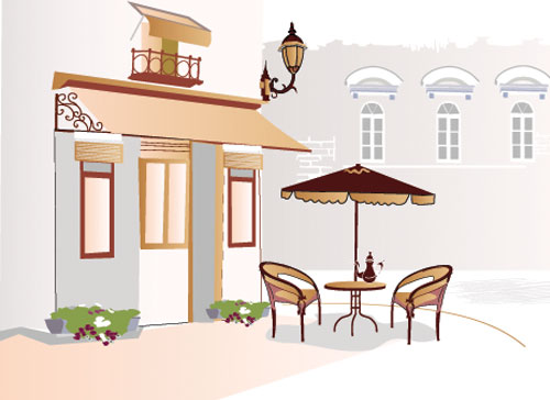 Английские слова на тему отдых и развлечения. Картинка к слову: cafe