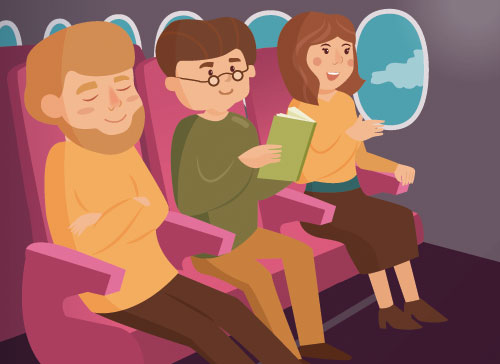 Английские слова на тему путешествие на самолете. Картинка к слову: passenger